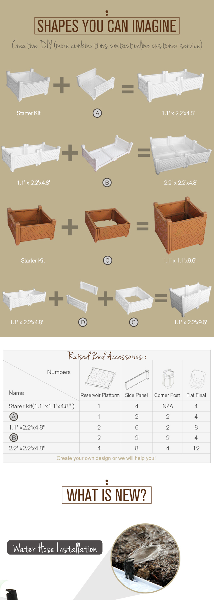 2018 New Design Raised Gadren Bed for Home Garden Use