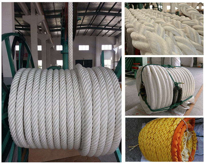 Polyester Mooring Rope 30mm 3 Strand Nylon Rope Polypropylene Rope for Sale