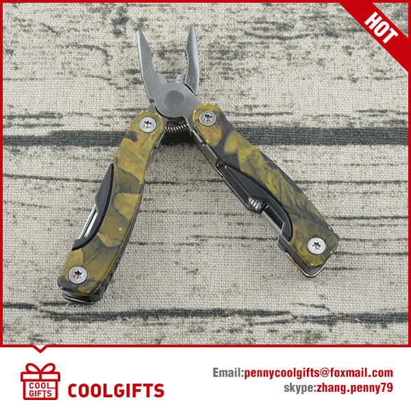 Stainless Steel Outdoor Tools Multi-Function Folding Pliers with Knife