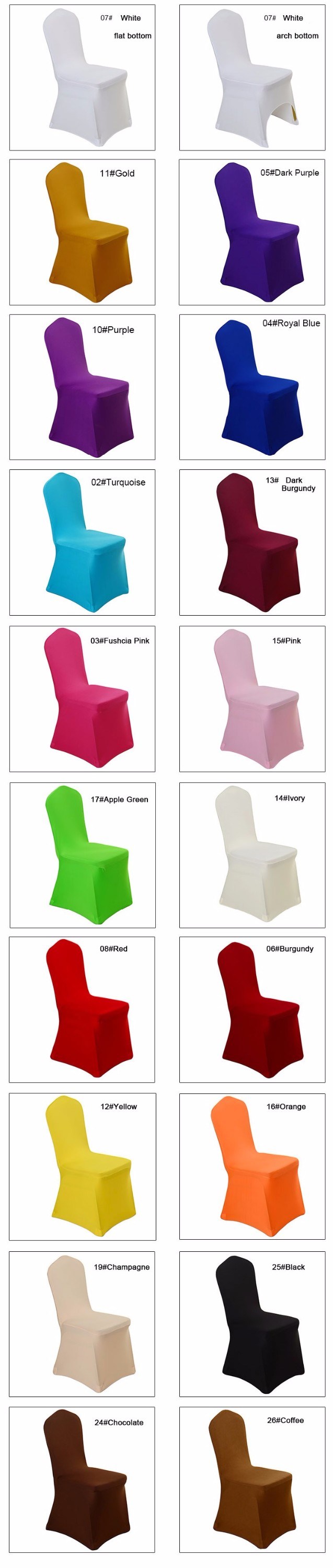 Spandex Polyester Universal Chair Cover for Wedding Hotel Event