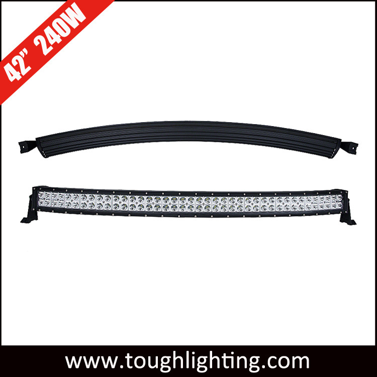 High Power 40 Inch Waterproof 240W Dual Row Curved off Road LED Light Bar for Trucks