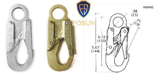 Mountaineering Rock Climbing 25kn Carbon Steel Hook