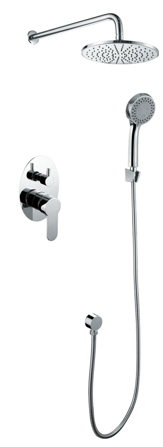 Factory Direct Sale Concealed Pressure Balance Bath Shower Faucet Set with Sliding Bar