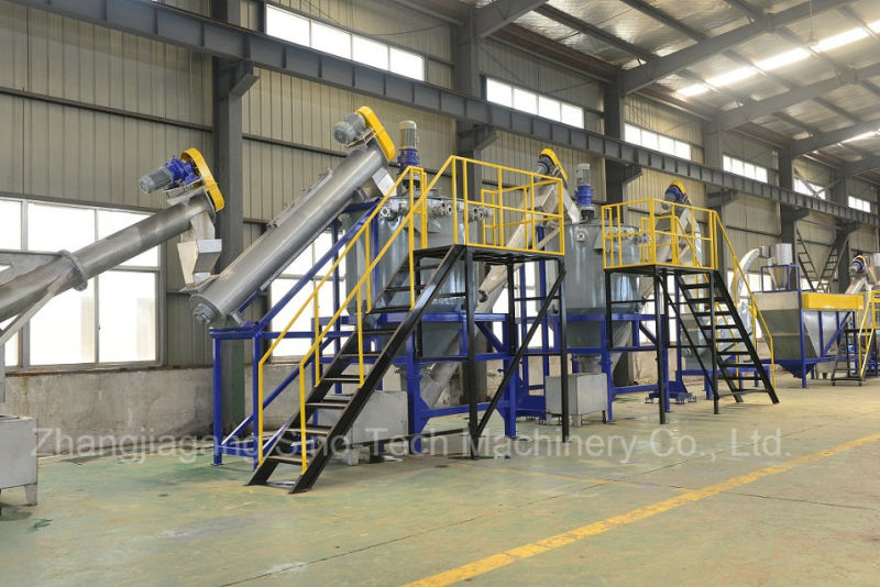 New-Tech Plastic Recycling Machine for Pet Bottle Crushing Washing Drying to Flakes