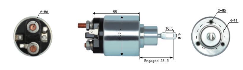 Diesel Engine 12V OEM 0331303231, 0331300000 Starter Solenoid Switch