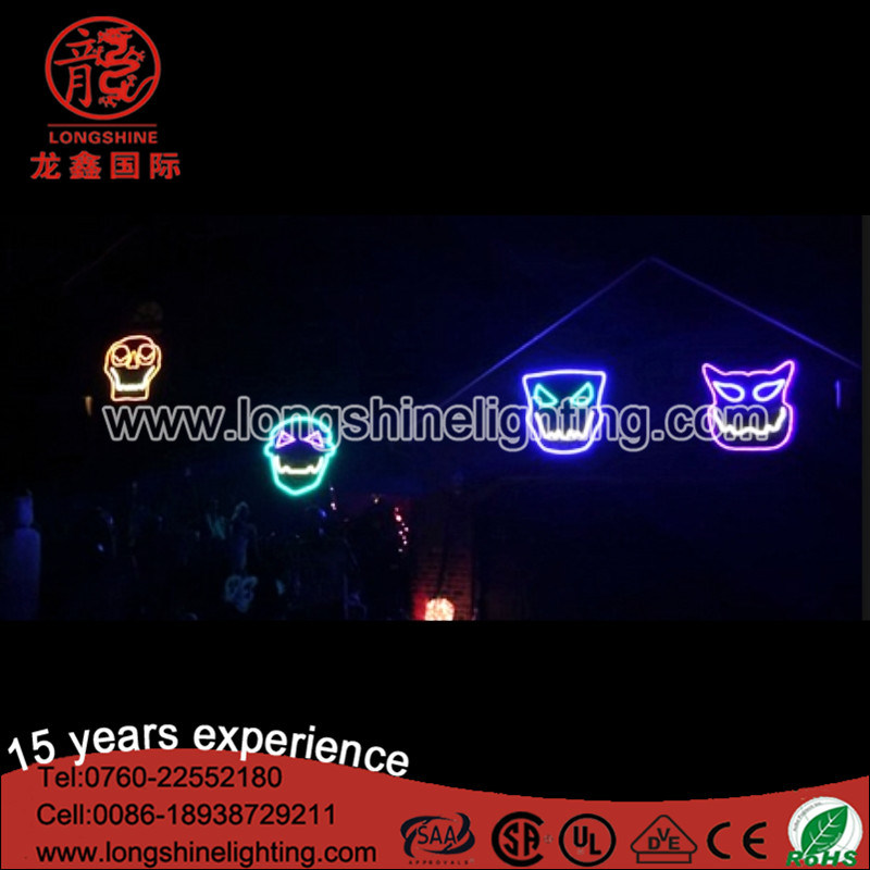Low Voltage LED Halloween Neon Sign Motif Light in Holiday Decoration for Outdoor Use