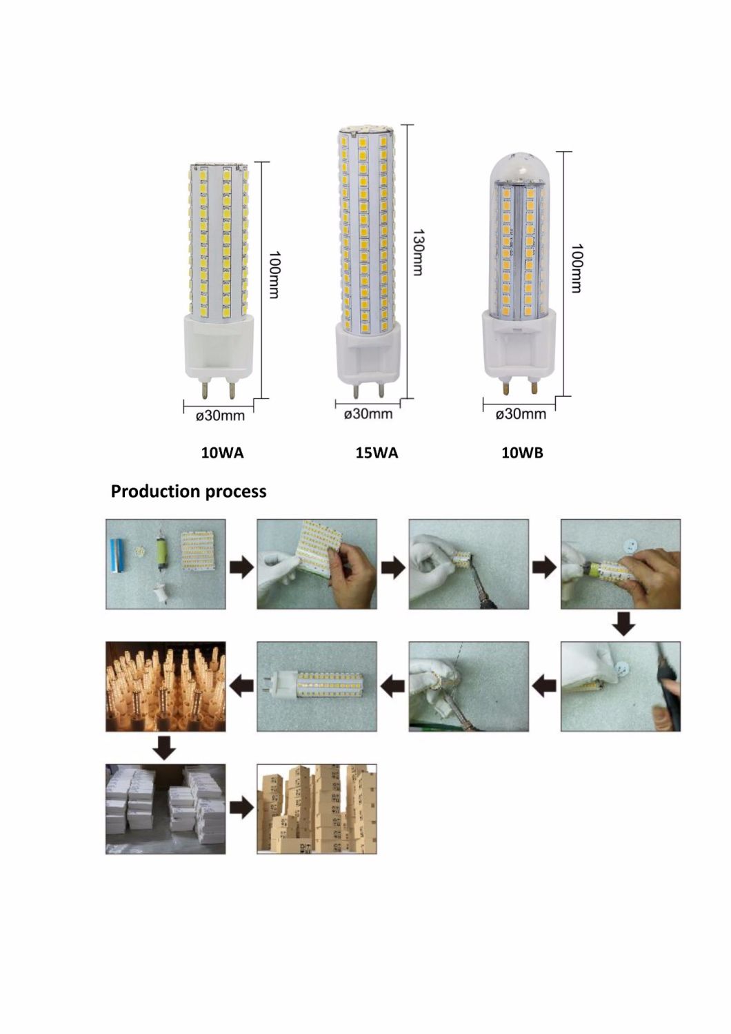 230V 15W G12 LED Lamp Ce UL