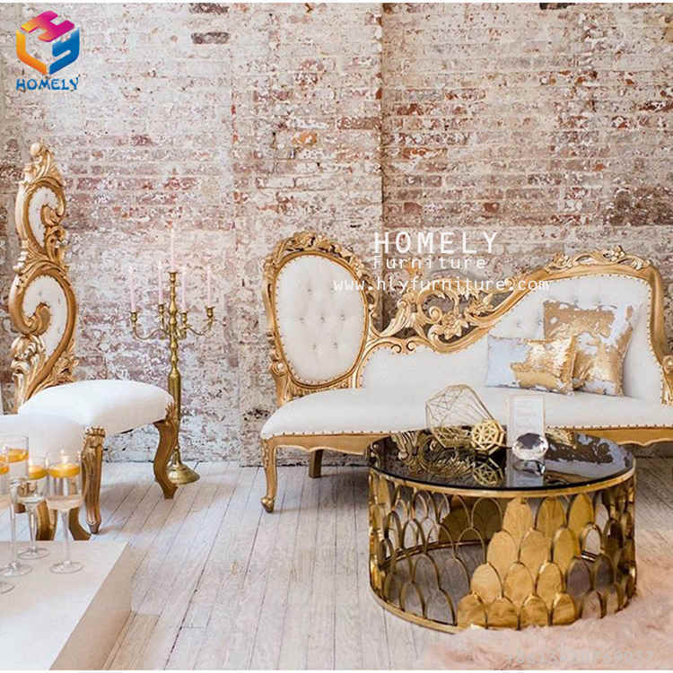 Comfortable Luxurious Wedding Banquet Household Velvet/Leather PU Custom Made King Throne Sofa for Home Party Hotel Love Seat