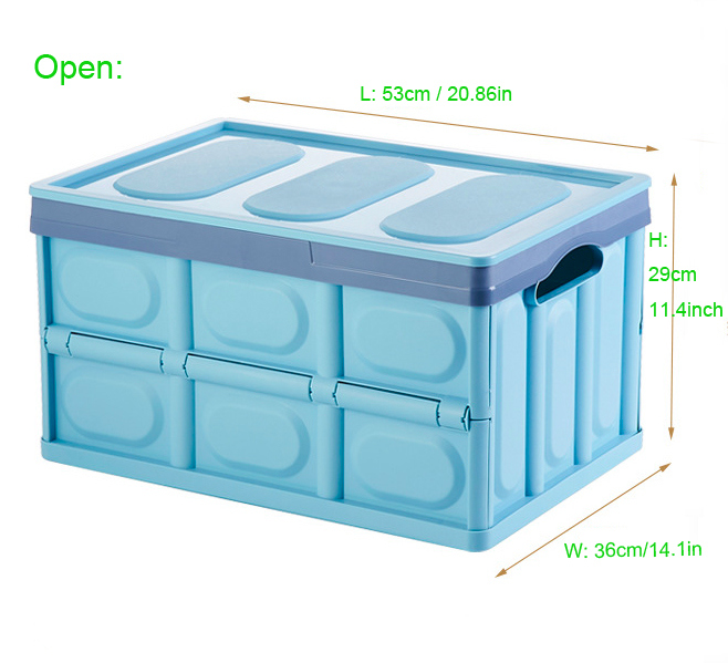 Portable Collapsible Plastic Storage Crate