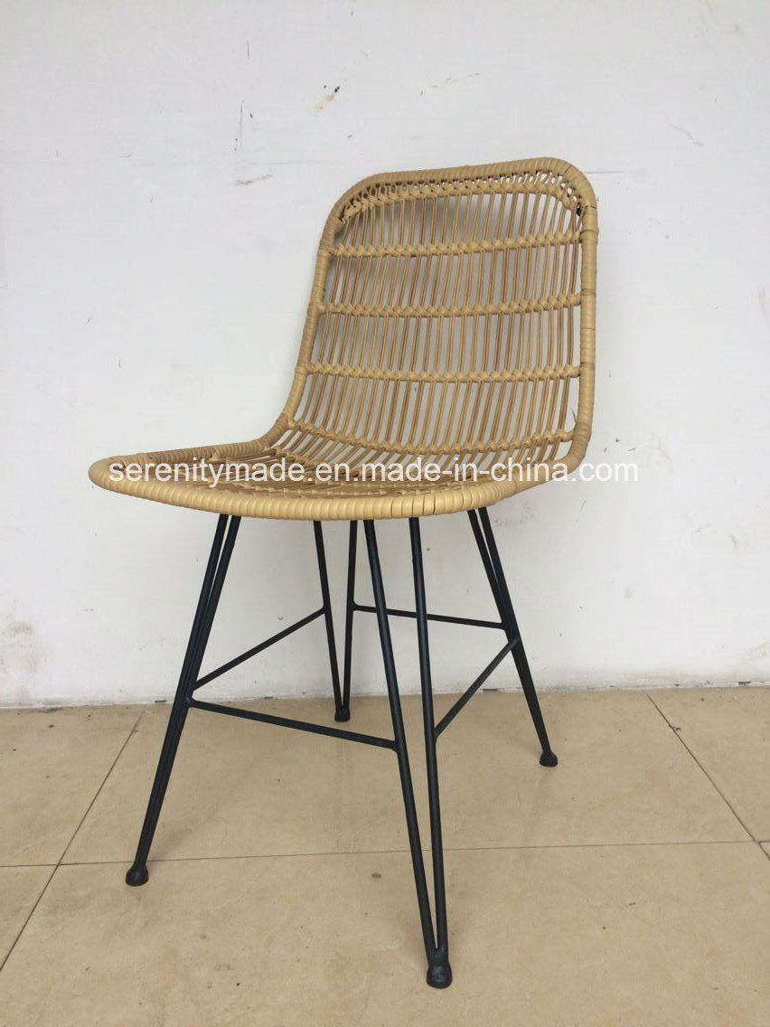 Commercial Furniture Oudoor/Indoor White Black Wicker Rattan Bar Stools