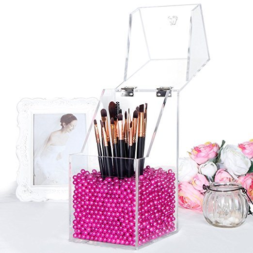 Customized Transparent Acrylic Cosmetic Brush Holder