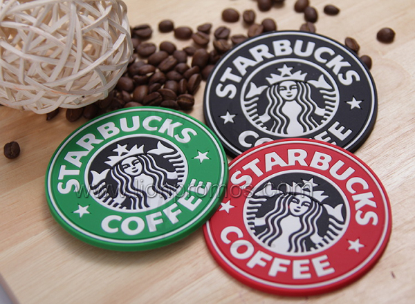 Custom Logo Coffee Shop Promotional Gift PVC Rubber Cup Mat