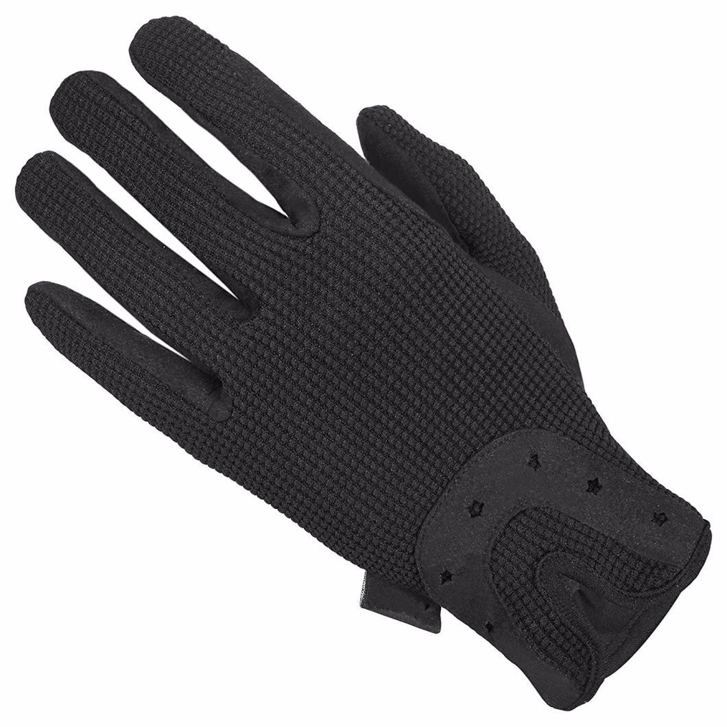 Cotton Horse Riding Gloves with Elasticated Wrists Man Women