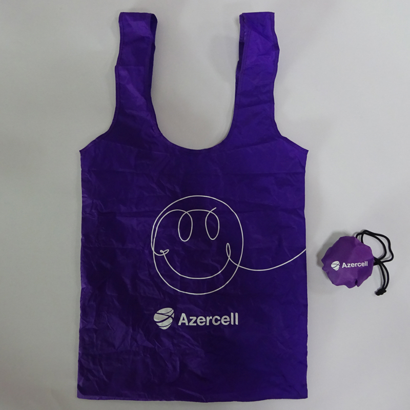 Promotional 190t Polyester Foldable Shopping Bag with Your Logo