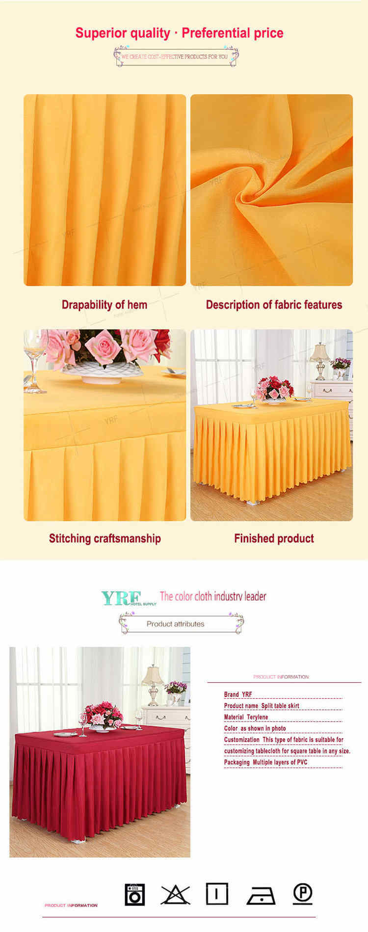 Cheap Black Tulle Sequin Lace Fabric Decorative Different Styles of Table Skirting Steps