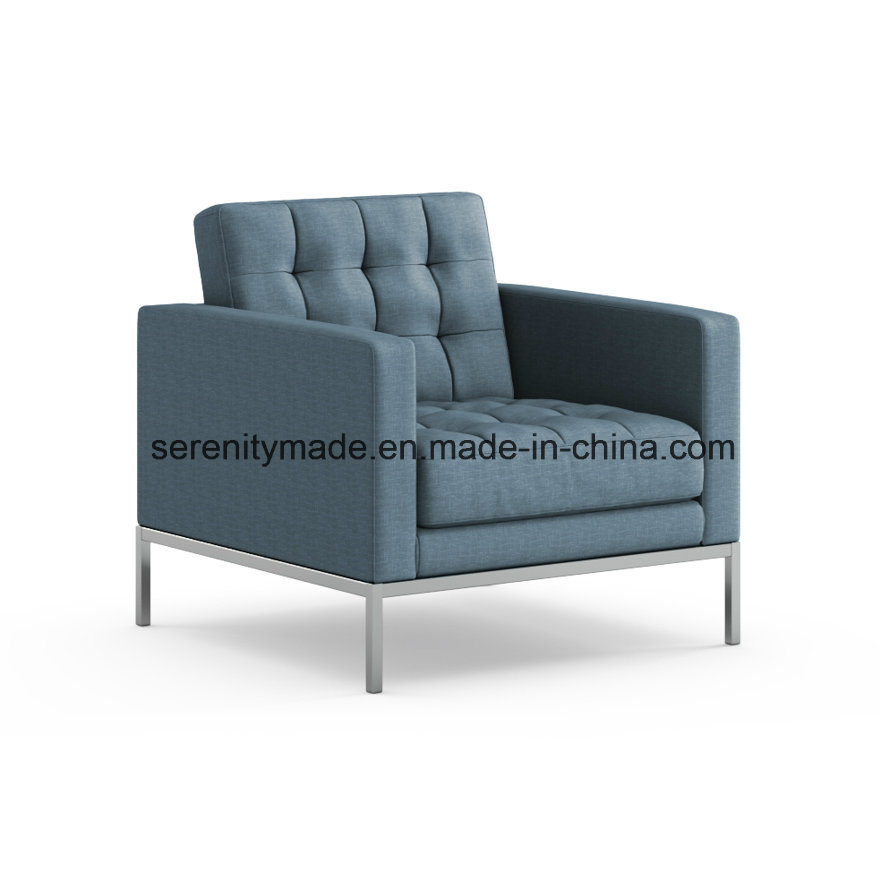 Living Room Buttomtulfted Sofa Chair with Aluminum Frame