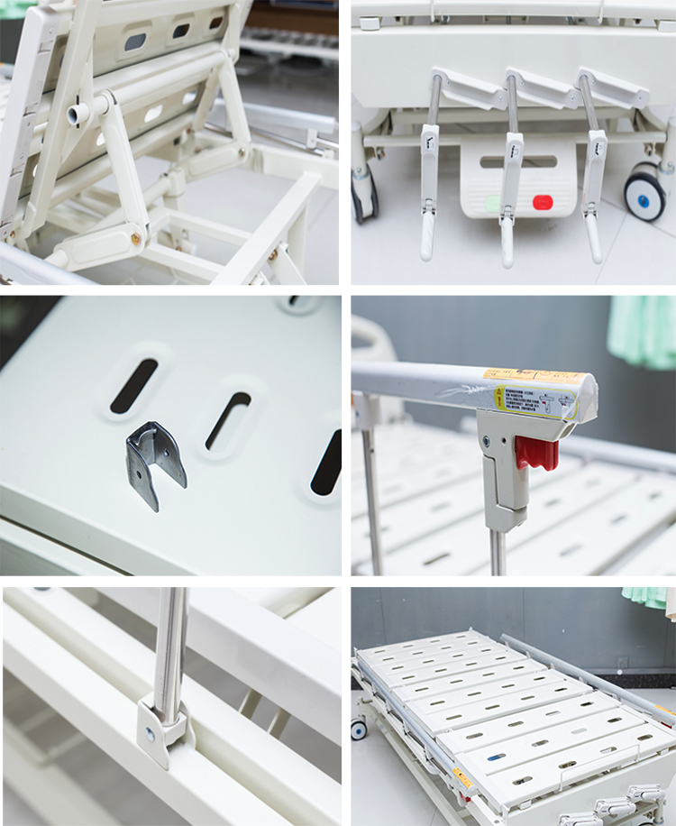 Portable Manual Lift 2-Rocker Hospital Bed