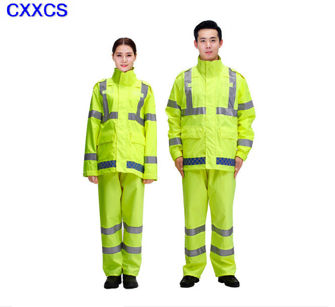 Police Reflective Raincoat