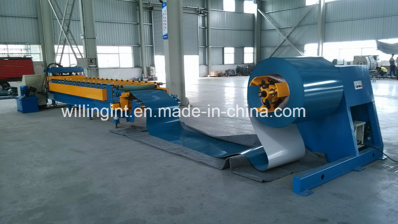 Glazed Steel Step Tile Roll Forming Machine