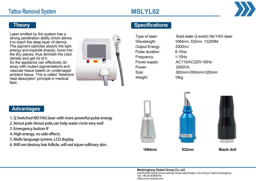 Q Switch ND YAG Laser Tattoo Removal Machine for Tattoo & Eyebrow Removal/ND YAG Laser Price