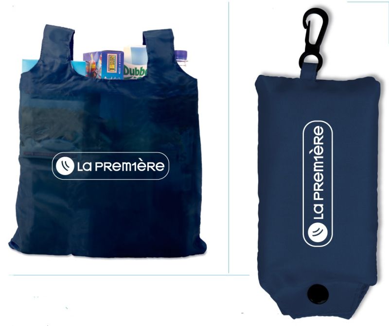 Promotional 190T Polyester Foldable Shopping Bag With Customized Logo