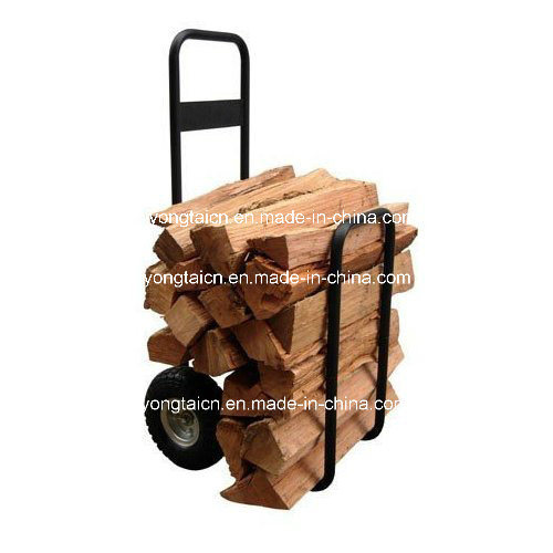 2-Wheeled Log Firewood Cart with Canopy Cover