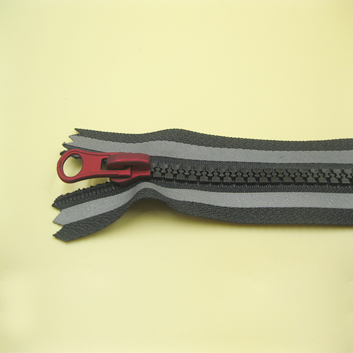 5# Plastic Close End Zipper with Reflective Tape for Clothing