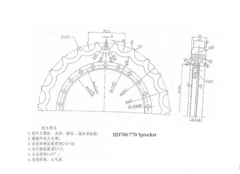 Parts of Caterpillar D6h D6r D6t Bulldozer Undercarriage Sprocket Segments Truck Excavator