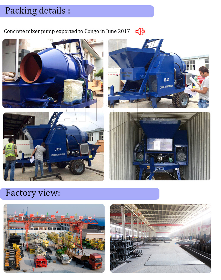 8m3/H Mini Concrete Mixer Pump for Concrete Mixing Plant