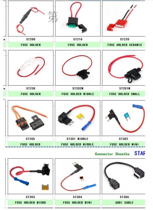 16AWG Middle Fuse Holders with Wire