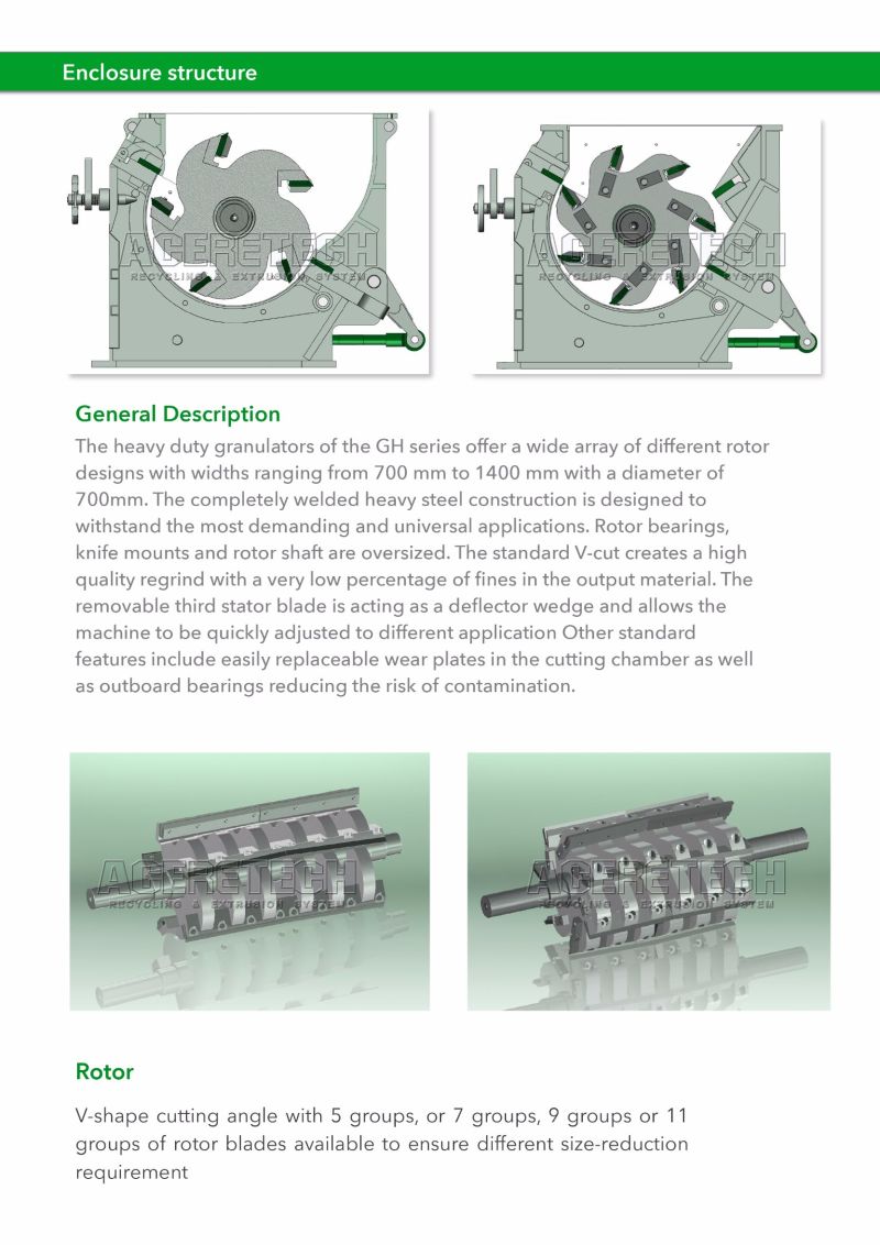 Heavy Granulator/Crusher for Plastic Size Reduction