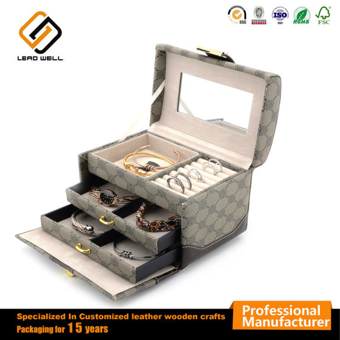 Exquisite fashion Style PUÂ  LeatherÂ  JewelryÂ  Storage GiftÂ  Box