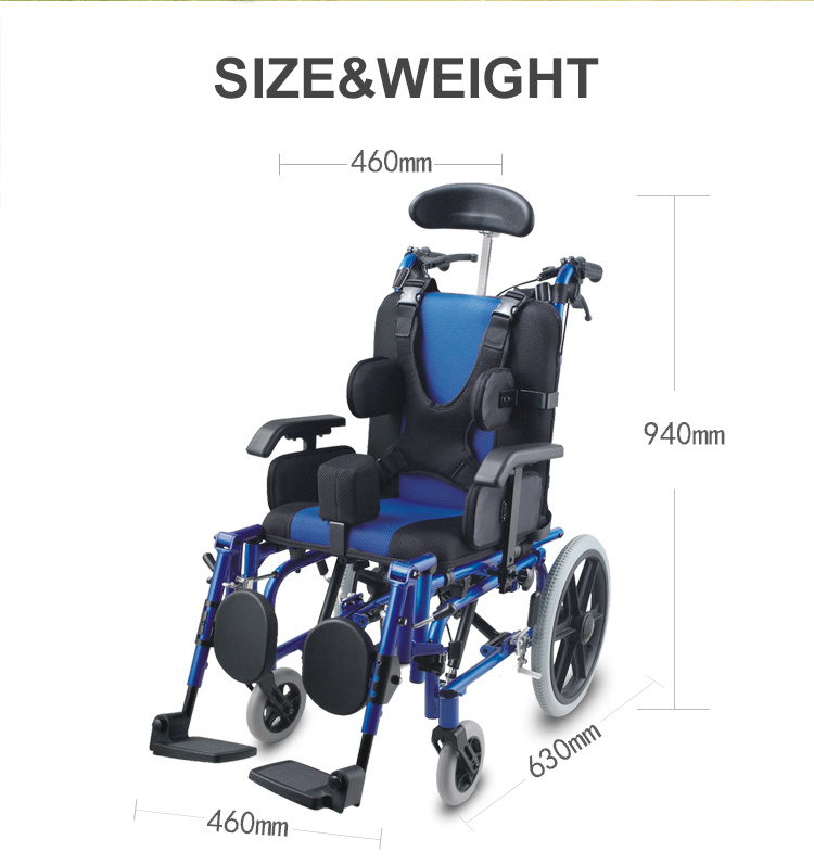 Aluminum Reclining Wheelchair for Disabled