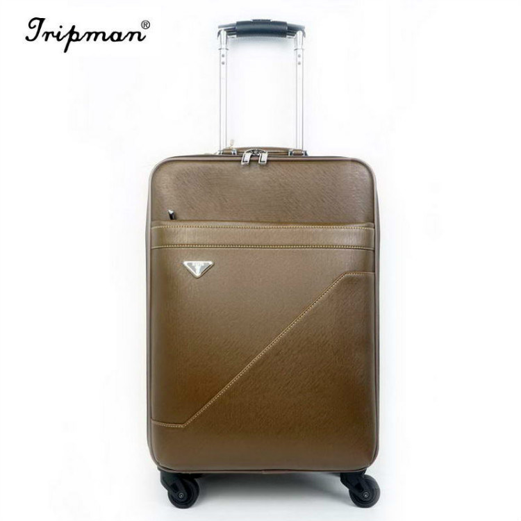 Business Bags with Wheels and Cases PU Leather Trolley Luggage