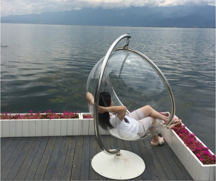 Fancy Classic Clear Acrylic Hanging Bubble Chairs