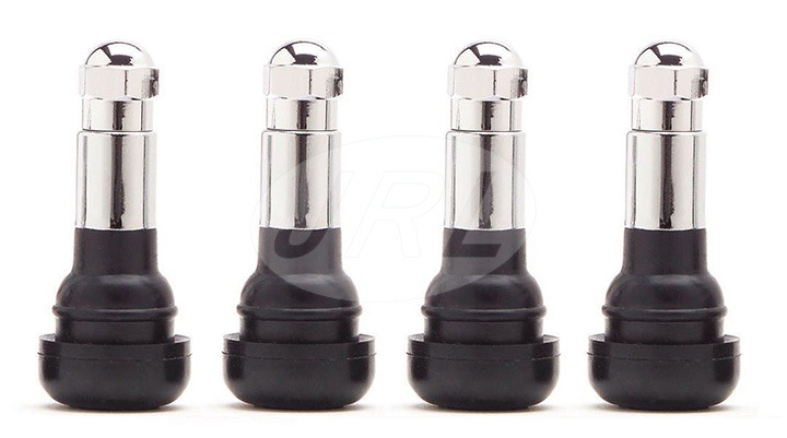 Snap in Black Rubber Wide Bottom Tire Valve Stems Tr415