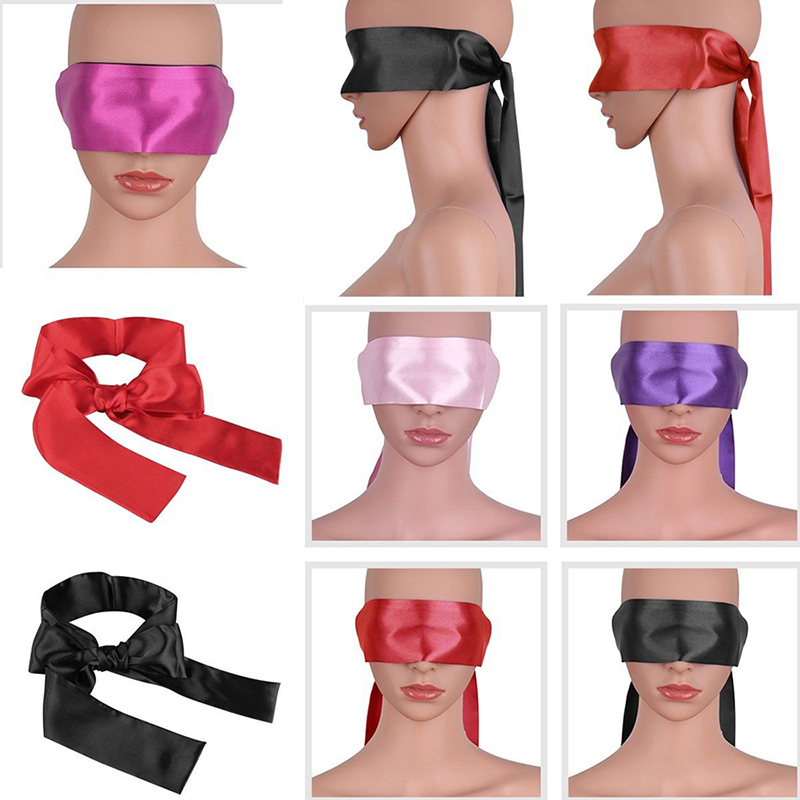 Blindfold Soft Silk Satin Eye Patch Mask Ribbon Bondage Sex Toys