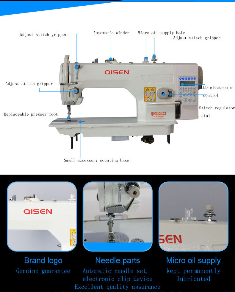 Direct Drive Computer High-Speed Lockstitch Sewing Machine with Auto-Trimmer