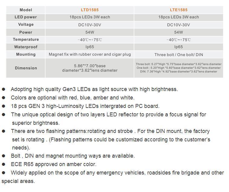 10V-30V Senkenled Emergency Strobe Rotating Beacon