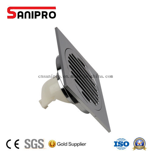 Sanipro Chrome Plated Square Brass Floor Drain