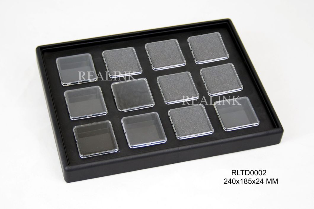 Diamond Tray Wrapped in PU Leather, Micro Fabric, Soft Touch Leatherette Paper, for Diamond, Jewelry, Storage