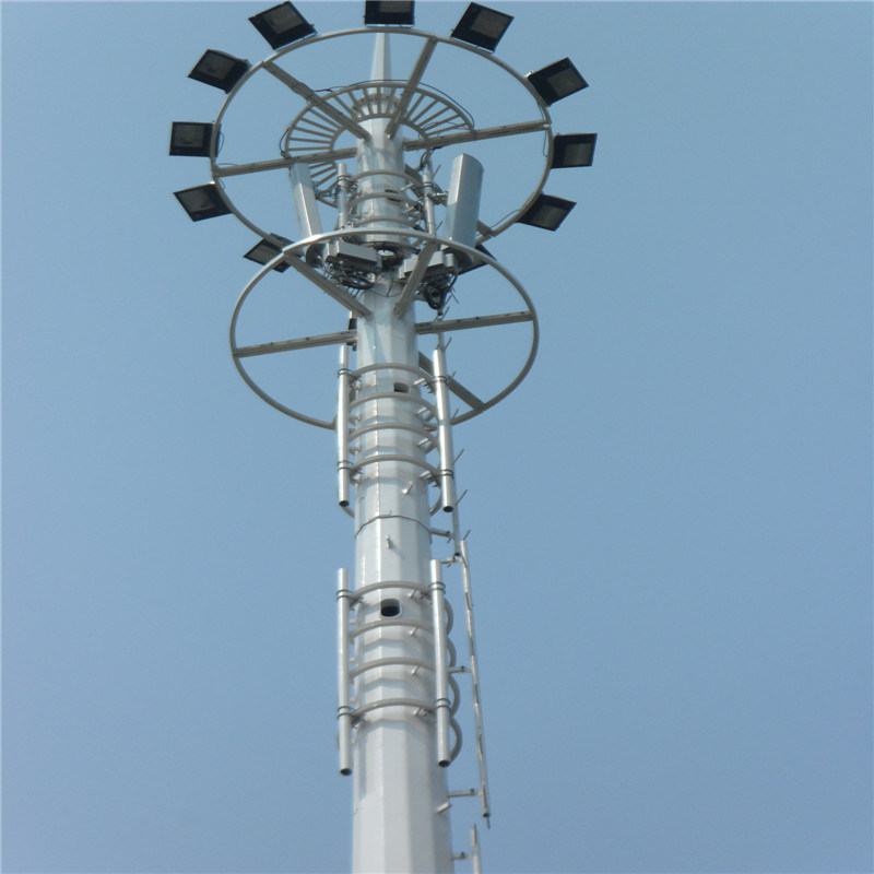 Galvanized Steel Pole Telecom Cell Tower