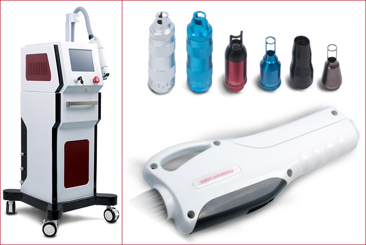 6 Handles Q-Switch ND YAG Laser Tattoo Removal Beauty Equipment