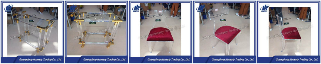 Yw-001 Top Sell Acrylic Transparent Banquet Chair with Cushion