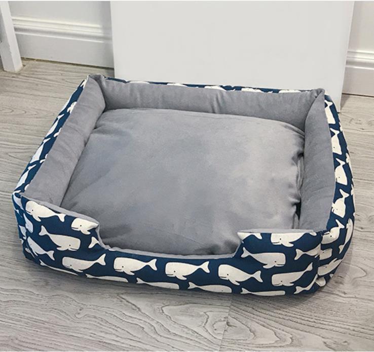 Animals Favorite New Rectangle Pet Bed with Whale