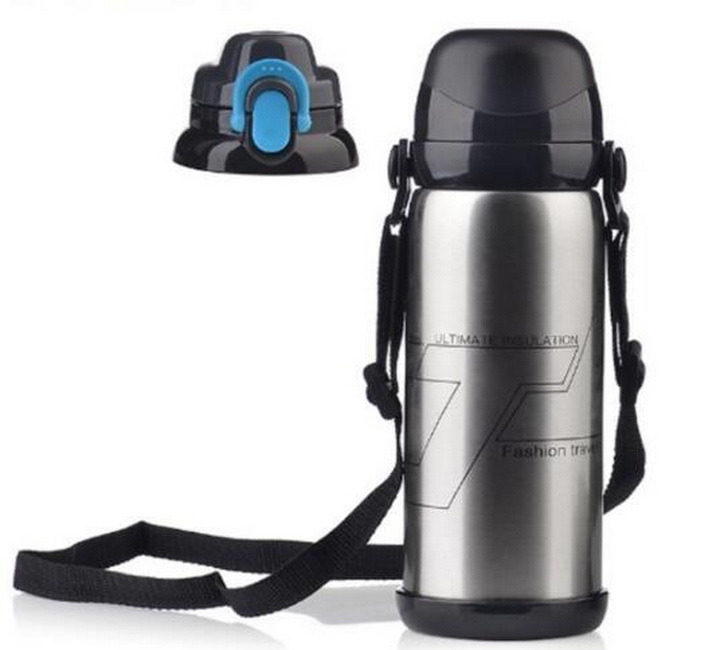 Outdoor Travel Double Cover Vacuum Stainless Steel Thermo Mug