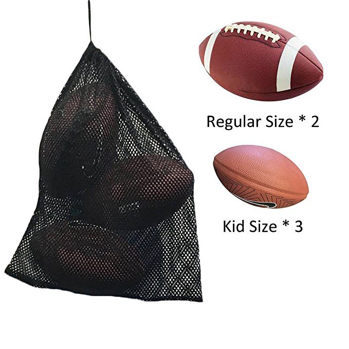 Mesh Ball Sports Equipment Bags Heavy Duty Drawstring Backpack