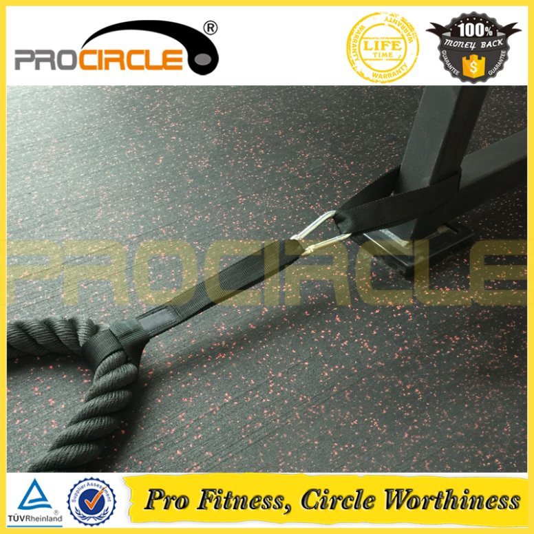 Procircle Battle Rope Fitness Power Training Rope with Wall Bracket and Anchor Strap Safety Carabiner