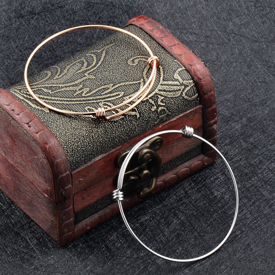 1.5mm Wire Expandable Bangle Wire Bracelet for Men Women Jewellery