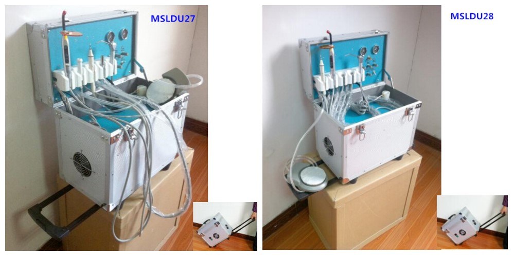 Msldu24 Portable Dental Unit with Air Compressor